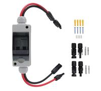 Disjoncteur de circuit de panneau solaire, 40a cc AC Arrêtez 2 pôles de disjoncteur miniature AC 90 à 400V DC12 à 400V Boîte de l'interrupteur de déconnexion PV pour la grille PV