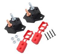 Disjoncteur De Circuits Réarmable 50A Boîtier En Plastique 6-28V Application Sur Aile Longueur Boulon 16 8 Mm Espacement Des Boulons 17 5 Mm Disjoncteur À Gaine Rouge