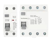 Disjoncteur de courant 2P 4P 10/30/100/300mA DC EAL-18(30mA,4P 50A)