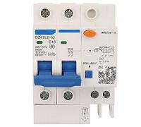 Disjoncteur de courant à 2 pôles DZ47LE-32 2P + 2 C16 230V/16A, Protection contre les fuites, interrupteur d'air interrupteur industriel