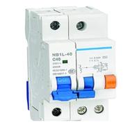 Disjoncteur de fuite 300mA NB1L-40 10A 16A 20A 25A 40A 1P + N 2P 3PN, interrupteur différentiel électromagnétique RCBO Type C(1PN,16A)