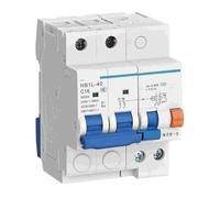Disjoncteur de fuite NB1L-40, 1 pièce, 1PN 2P 3P 3PN 4P, interrupteur différentiel électromagnétique Type C 10A 16A 20A 25A 40A(6A,3PN,30MA)