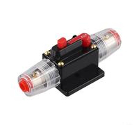 Disjoncteur de fusible automatique à réinitialisation manuelle pour systèmes 12 V 24 V, protège contre la surcharge, design compact avec cosses métalliques et tube thermorétractable (40 A)