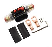 Disjoncteur de fusible automatique avec réinitialisation manuelle - Cosses de fil thermorétractables pour protection du système 12 V 24 V CC dans les véhicules et les bateaux (125 A)