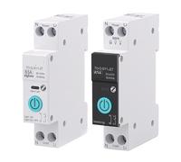 Disjoncteur de mesure de puissance 1P 63A, rail DIN for interrupteur de télécommande sans fil domestique(White No metering,Z-igBee 10A)