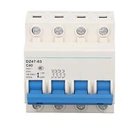 Disjoncteur de protection basse tension, Clip verrouillage bistable multifonctionnel 4P Montage sur rail DIN AC 400V 40A pour