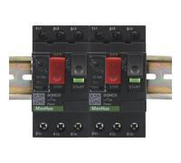 Disjoncteur de protection moteur magnéto-thermique tripolaire CA 13 à 18 A, commandes par bouton GV2ME20