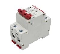 Disjoncteur de type C DZ47 1-2P 3A-63A 400V, protecteur circuit surcharge court-circuit, installation sur rail DIN 35mm, capacité coupure 6KA(2P,25A)
