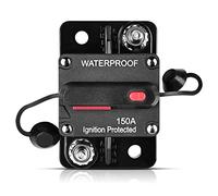 Disjoncteur de Voiture, 150A 12V- 48V DC Disjoncteur étanche à Support De Fusible et Interrupteur Manuel, Auto Disjoncteur Protection pour Moteur Auto Voiture Marine Bateau Vélo Stéréo Audio