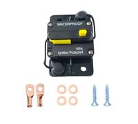 Disjoncteur de Voiture,30-300A Auto Disjoncteur Étanche avec Réinitialisation Manuelle,DC12-48V Disjoncteur Voiture Puissance avec cosses à fils Rondelle en cuivre pour Moteur Marine Auto (40A Jaune)