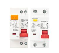 Disjoncteur différentiel 230 V 1P+N DZ30LE DZ47LE EPNL DPNL avec protection contre les courts-circuits et surtensions, disjoncteur 6-63 A(25A)