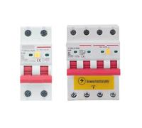 Disjoncteur différentiel 2P 4P 230 V RCBO MCB 30 mA avec protection contre les surintensités et les fuites 6-63 A YCB6HLN-63 PLUS(2P,63A)