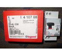 DISJONCTEUR DIFFERENTIEL 32A 30mA COURBE C TYPE AC 410708 LEGRAND 32AMPERE PC6KA