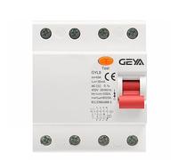 Disjoncteur différentiel électromagnétique triphasé + N GYL8, protection contre les fuites à la terre, 4P 25 A, 40 A, 63 A, avec disjoncteur CE(30mA,4P 63A)