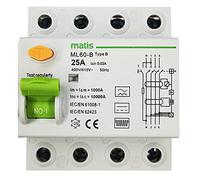 Disjoncteur différentiel FI type B 25 A/30 mA, 4 broches sensible, interrupteur automatique électrique triphasé