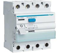 Disjoncteur Différentiel - Hager - 161008 - 63A - 4P - 30mA Type A