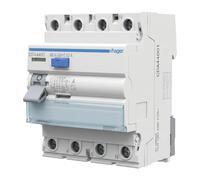 Disjoncteur différentiel Hager Type A 40 A 30 mA 3P+N 6 kA Technologie de vissage QuickConnect