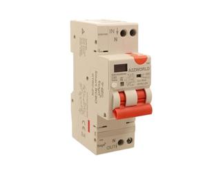Disjoncteur différentiel magnétothermique WiFi avec réarmement automatique et affichage, type A courbe C 30mA 220V, courant nominal réglable 20-40A, 2 modules DIN, application Tuya Smart Life