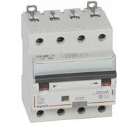 Disjoncteur différentiel tétrapolaire - LEGRAND - DX³6000 10kA 4P - 16A - Type AC - Sensibilité 300mA