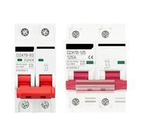 Disjoncteur Disjoncteur de batterie de voiture, 2P DC MCB 12V 24V 48V 500V, protection de protection contre la rotation, isolateur de commutateur(25A)