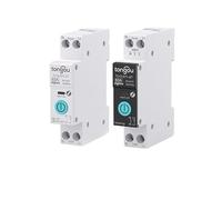 Disjoncteur Disjoncteur intelligent avec mesure 1P 63A Rail DIN for maison intelligente commutateur de télécommande sans fil(Black with metering,50A)