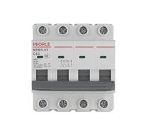 Disjoncteur Disjoncteur miniature MCB 1P 2P 3P 4P 10A-63A 400V type rail DIN, protection contre les surcharges et courts-circuits(4,63A)