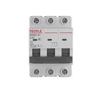 Disjoncteur Disjoncteur miniature MCB 1P 2P 3P 4P 10A-63A 400V type rail DIN, protection contre les surcharges et courts-circuits(3,40A)