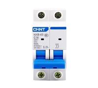 Disjoncteur,Disjoncteur Phase Disjoncteur miniature NXB-63 2P AC, courbe C, 400 V, 10 A, 16 A, 20 A, 25 A, 32 A, 40 A, 63 A, rail DIN DZ47(100A)