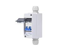 Disjoncteur d'isolateur de commutateur de déconnexion solaire avec boîte de combinaison photovoltaïque 16Amp 25Amp 32Amp 40Amp DC500V interrupteur extérieur/domestique(DZ47B DC12-240V,10A)