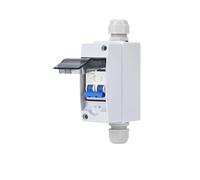 Disjoncteur d'isolateur de commutateur de déconnexion solaire avec boîte de combinaison photovoltaïque 16Amp 25Amp 32Amp 40Amp DC500V interrupteur extérieur/domestique(DZ47Z DC500V,25A)