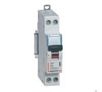 Legrand Disjoncteur 6A courbe C 6kA 1P+N 230V~ 1 module arrivée et sortie borne à vis