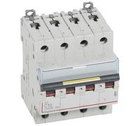 Disjoncteur DX³ 10000-16kA - 4P - 400V~ - 10A - courbe C - 4 modules