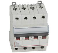 Disjoncteur DX³ 10000-16kA - 4P - 400V~ - 63A - courbe C - 4 modules