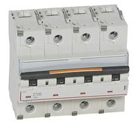 Disjoncteur DX³ 25kA - 4P 400V~ - 100A - courbe C - 6 modules