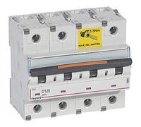 Disjoncteur DX³ - 25kA - 4P 400V~ - 125A - courbe D - 6 modules