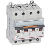 Disjoncteur DX³ 25kA - 4P 400V~ - 20A - courbe C - 4 modules