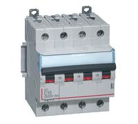 Disjoncteur DX³ 6000 10 kA bornes à vis 4P 400 V courbe C pour peigne HX³ traditionnel 10 A LEGRAND 407896