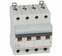 Disjoncteur DX³ 6000 10 kA bornes à vis 4P 400 V courbe C pour peigne HX³ traditionnel 32 A LEGRAND 407901