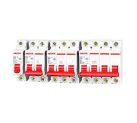 Disjoncteur DZ47 1-4 pôles 3A/6A/10A/16A/20A/32A/40A/50A/63A 400V Type C Mini disjoncteur MCB 35mm montage sur Rail Din capacité de rupture 6KA Interrupteur automatique (Color : 63a, Size : 4)