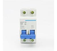 Disjoncteur DZ47-60 2P AC 230/400V Interrupteur pneumatique C 1 2 3 4 5 6 10 15 16 20 25 32 40 50 60A Type C Protection contre les surcharges 1 pièce(40A)