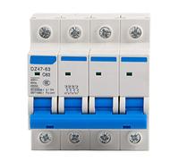 Disjoncteur DZ47-63 4P 63A 6KA 4P 400V avec Disjoncteur de Protection contre les Fuites, Interrupteur ¨¤ Air, adapt¨¦ ¨¤ la D¨¦coration et ¨¤ la Technologie