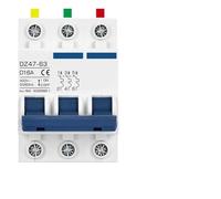 Disjoncteur DZ47 D AC 10 A ~ 125 A 400 V, interrupteur de démarrage for équipement industriel, pompe à eau, 1 pièce(2P,63A)
