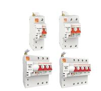 Disjoncteur électrique biphasé 4P, consommation d'énergie, kWh mètre, wattmètre, Rail Din(25 V)
