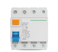 Disjoncteur électromécanique à courant résiduel, 4P 16A 63A 10mA 30mA 100mA 6KA RCCB RCD 400V, disjoncteur différentiel, interrupteur de sécurité 1 pièces(4Pole 300mA,32A)
