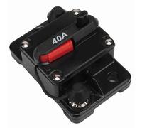 Disjoncteur en ligne réarmable 12 V 30 A/40 A/60 A, fusible pour stéréo automobile, protecteur de circuit étanche à rétablissement automatique avec bouton de réarmement manuel pour (40A)