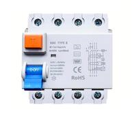 Disjoncteur Fi 63 A 30 mA type B 4 broches pour usage résidentiel et industriel, haute fiabilité, matériau ABS ignifuge, certifié IP20, pour boîtes murales, stations de charge, systèmes
