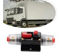 Disjoncteur fusible en ligne 12 V 24 V CC avec fonction de réinitialisation manuelle, cosses de fil, tube thermorétractable pour protection contre les surcharges et les courts-circuits, utilisation