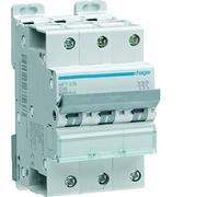 disjoncteur hager - 3 pôles - 10a - 6ka - courbe c - vis