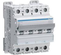 Hager Disjoncteur NFN425 – 4 pôles 25 A Courbe C 6/10 kA 4 modules Vis/vis