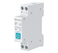 Disjoncteur intelligent, 10-63 A WiFi pour Tuya Smart Circuit Disjoncteur 1P Din Rail Télécommande Commutateur pour la maison (16A)